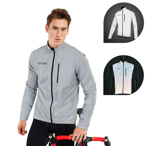 Men's Reflective Waterproof Cycling Jacket – Lightweight, Windproof & High-Visibility Gear